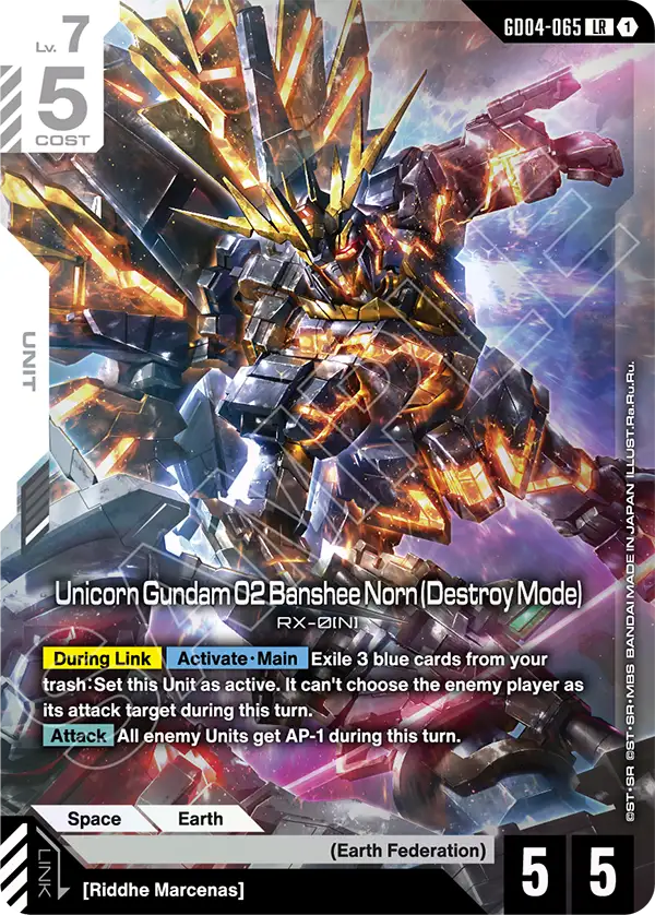 Unicorn Gundam 02 Banshee Norn (Destroy Mode) art 1